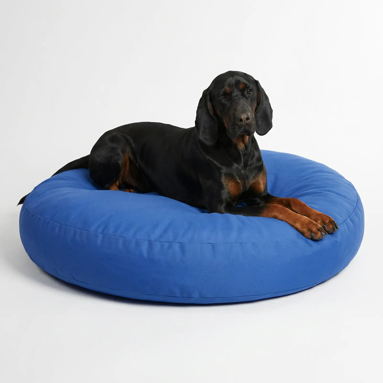 Legowisko okrągłe wodoodporne dla psów – Kwarc niebieskie