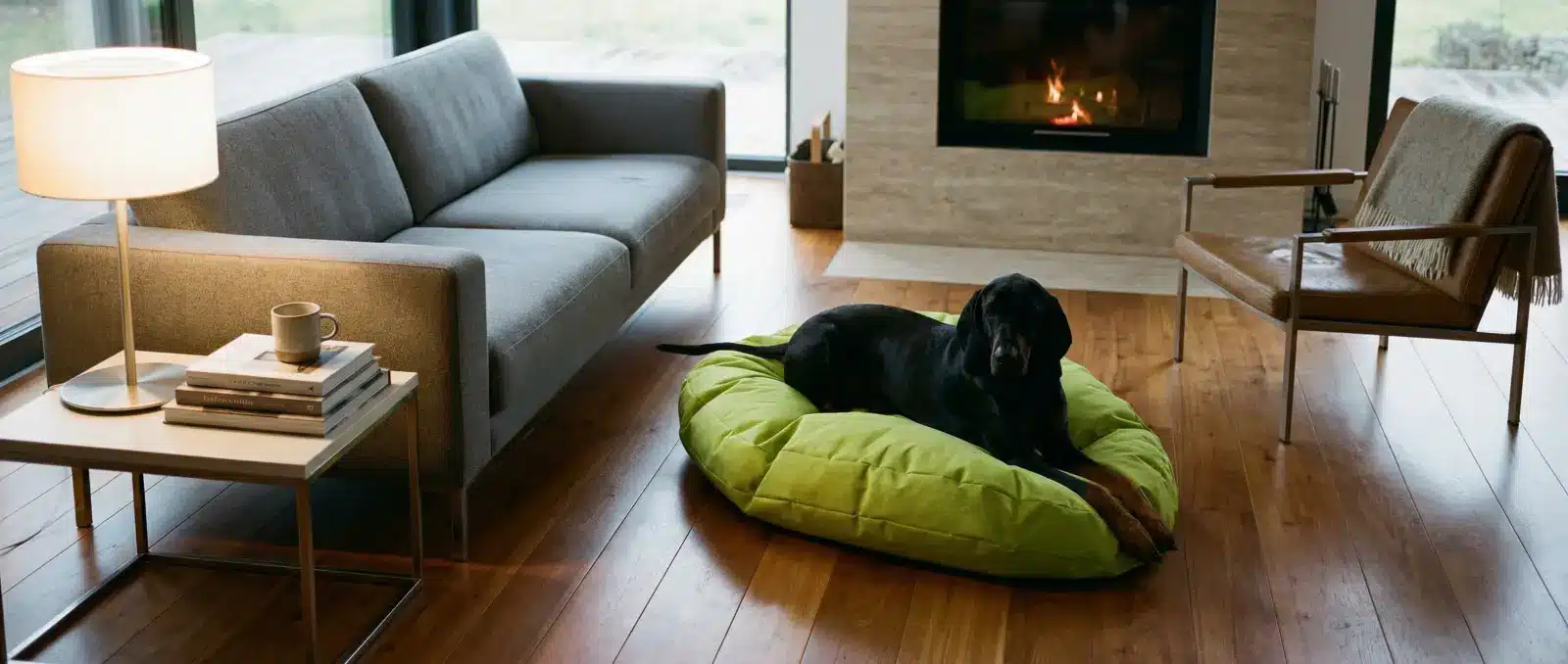 Legowisko okrągłe wodoodporne dla psów – Kwarc