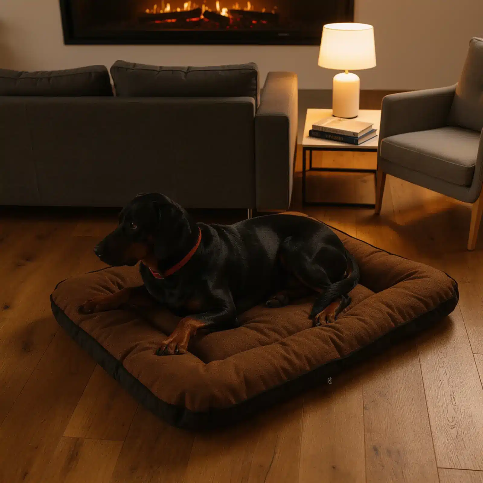 Legowisko ponton wodoodporny dla psa czarny spód – Ametyst