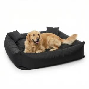Legowisko dla psa kanapa impregnowany materiał – Noc Kairu czarny miękki