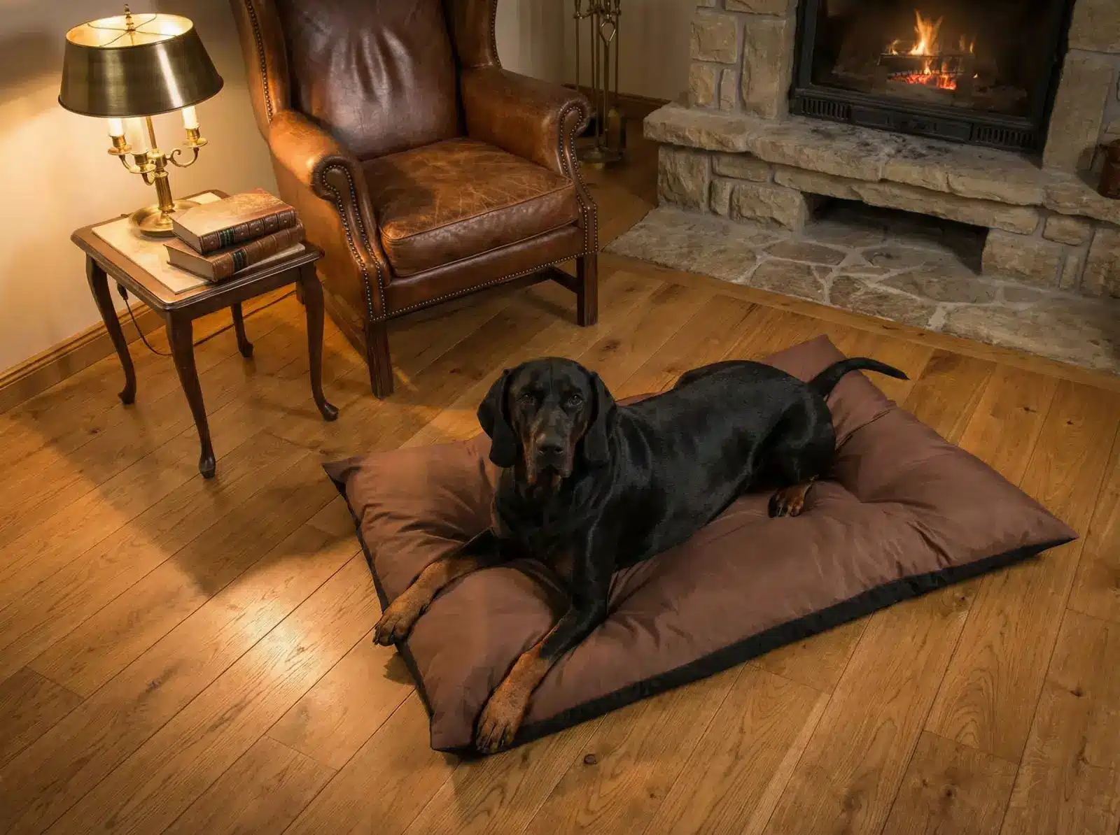 Poduszka przepikowana dwukolorowa legowisko dla psa - Bazalt - obrazek 2